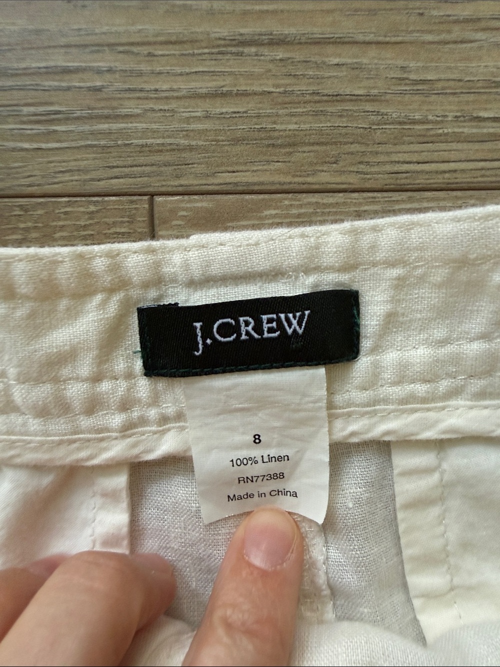 J. Crew Cream A-Line Linen Drawstring Skirt - Picture 2 of 5
